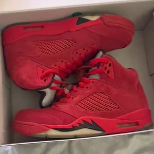 Jordan Retro 5 Red Suede